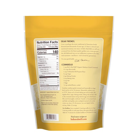 Bobs Red Mill Natural Foods Bob's Red Mill Medium Grind Cornmeal 24 oz. Pouches, PK4 6008S244